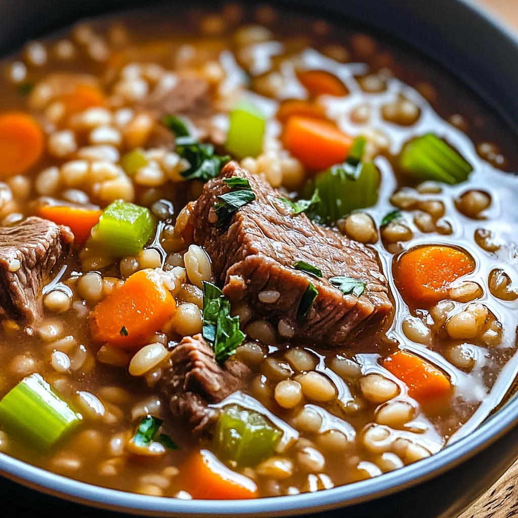 Cozy Beef and Barley Soup