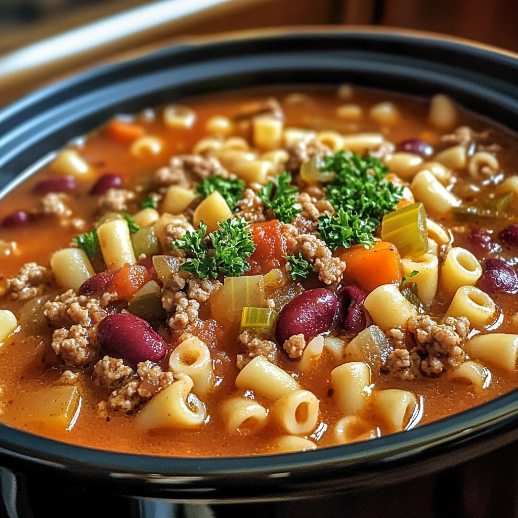 Olive Garden Slow Cooker Pasta Fagioli: Comfort in Every Spoonful