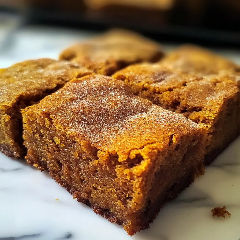 Pumpkin Snickerdoodle Blondies Recipe