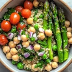 Asparagus Chickpea Quinoa Salad