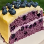 Blueberry Cake with Lemon Cream Cheese Frosting