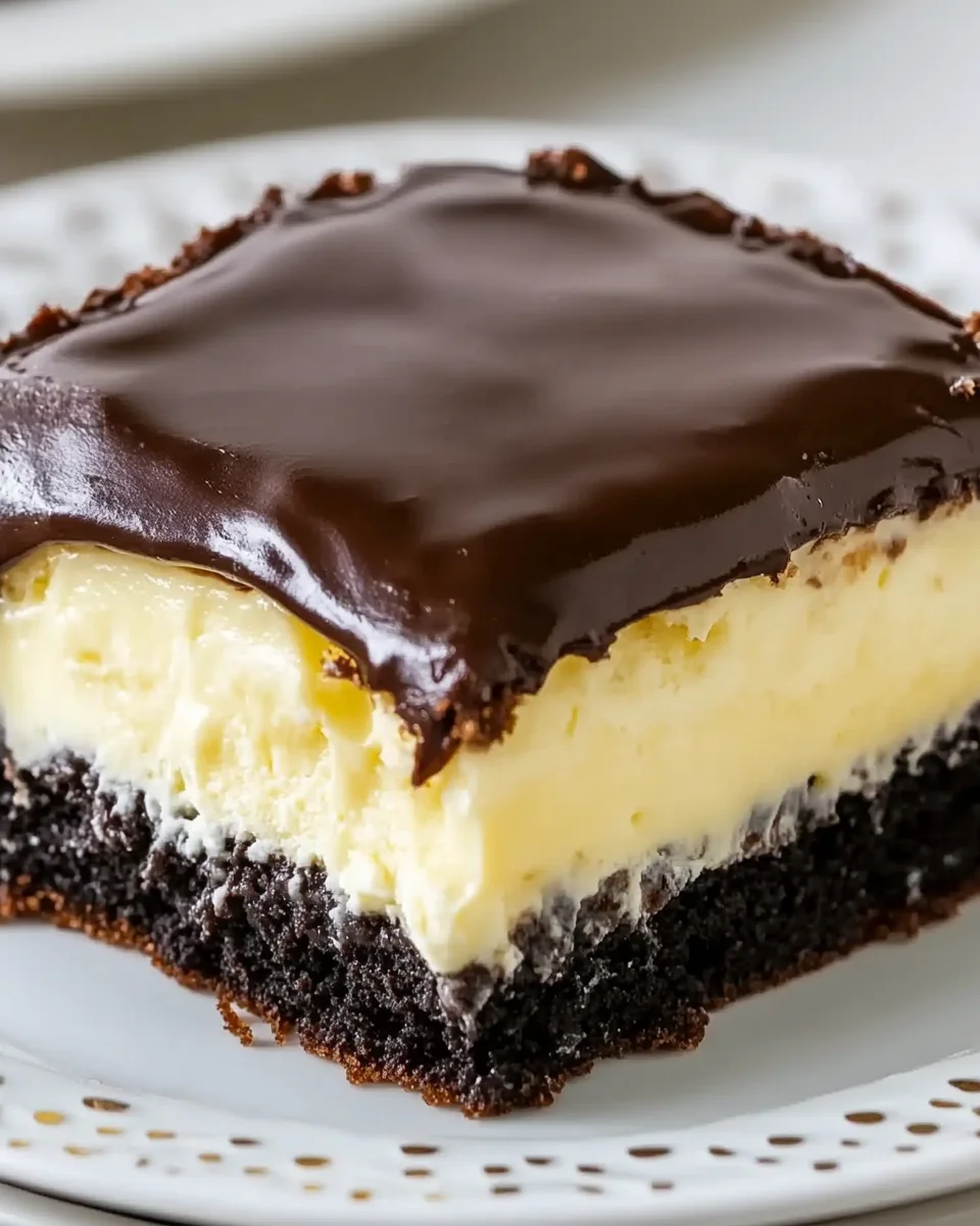 Boston Cream Poke Cake