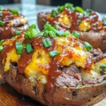 Brisket Loaded Twice Baked Potatoes