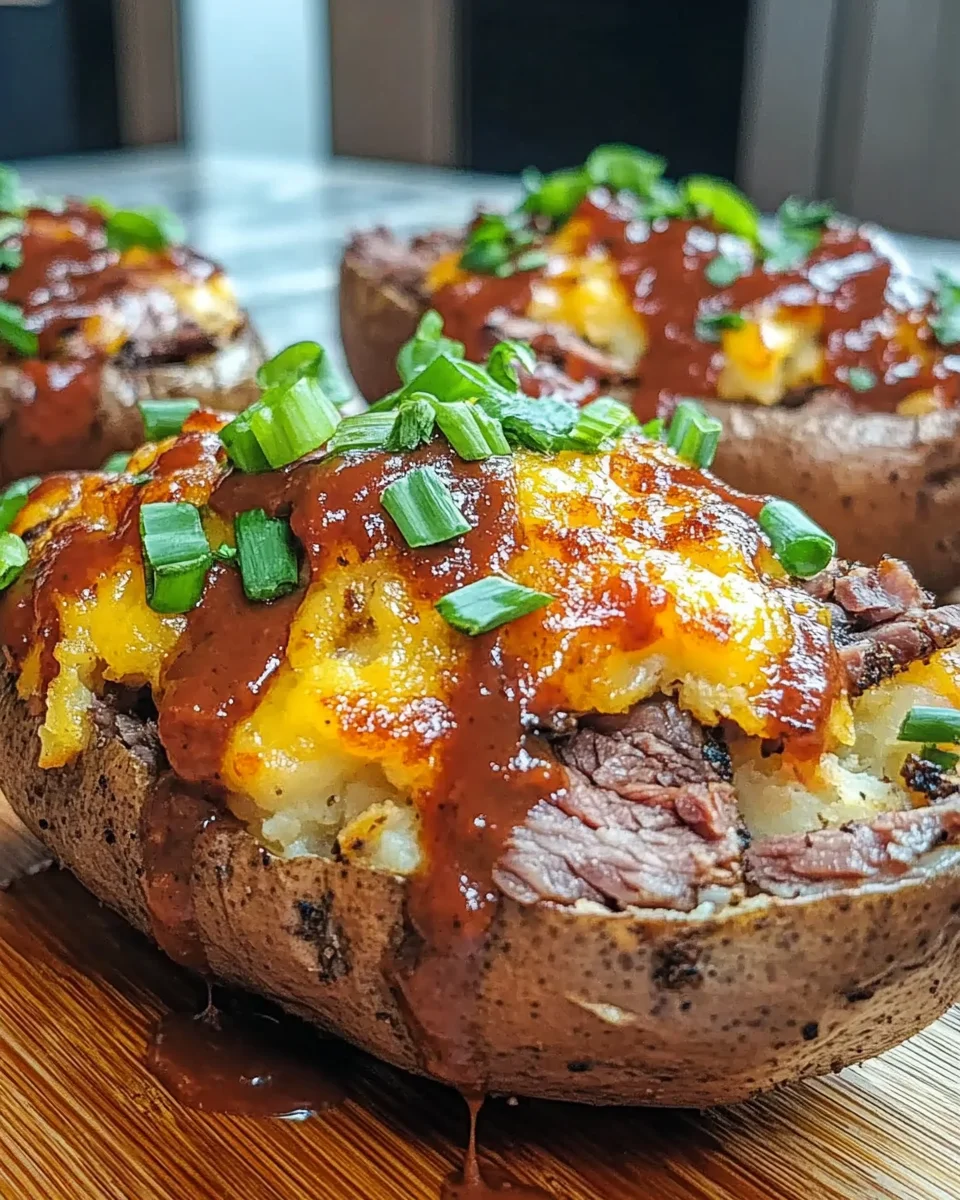 Brisket Loaded Twice Baked Potatoes