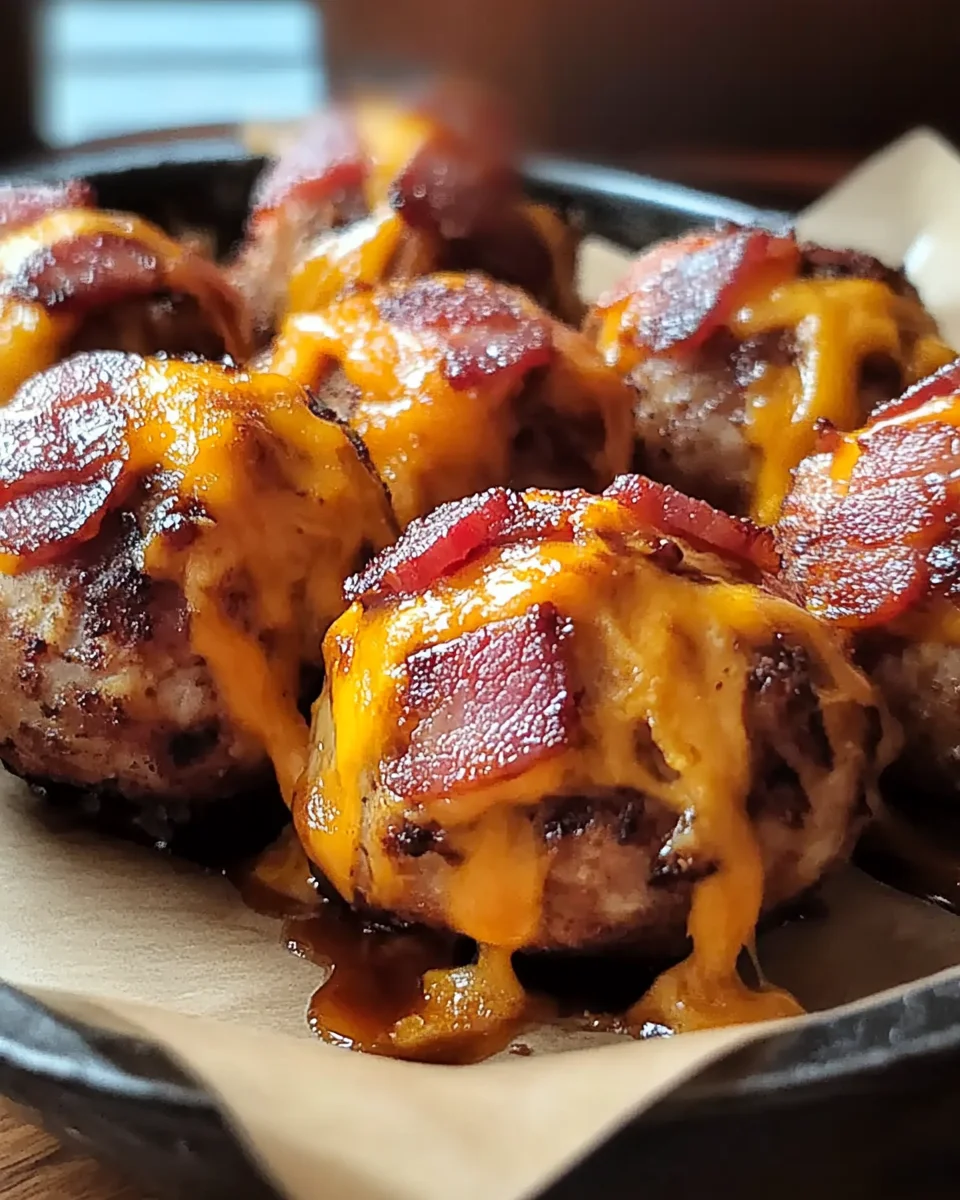 Cheddar-Stuffed BBQ Turkey Turkey Bacon Bombs