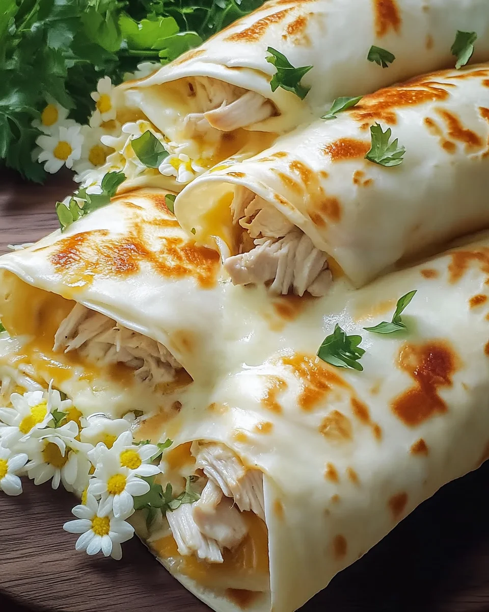 Cheesy Garlic Chicken Wraps Recipe Quick and Tasty Meal