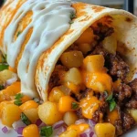 Cheesy Potato Burritos Comfort Meal