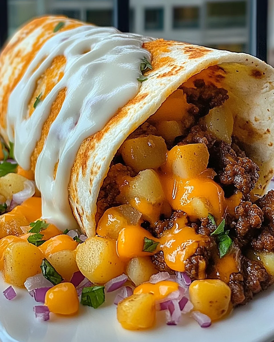 Cheesy Potato Burritos Comfort Meal