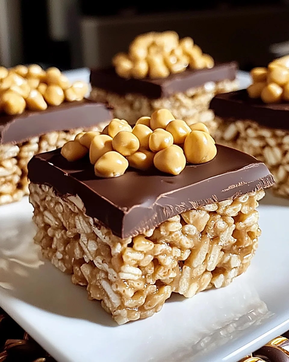 Chocolate Peanut Butter Rice Krispie Squares