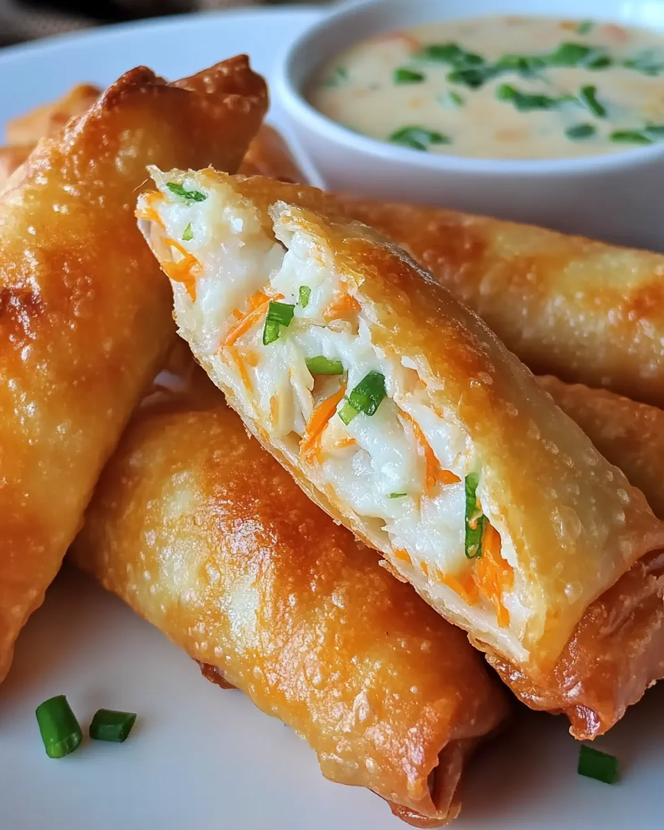 Crab Rangoon Egg Rolls