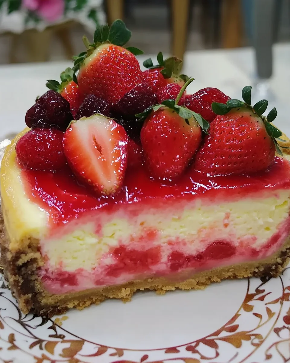 Creamy Strawberry Cheesecake
