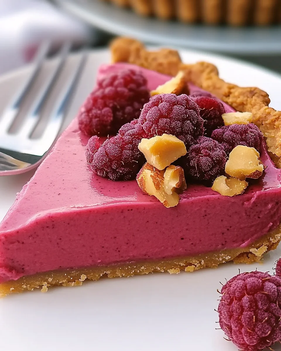 Gesunde Himbeercreme Tarte vegan