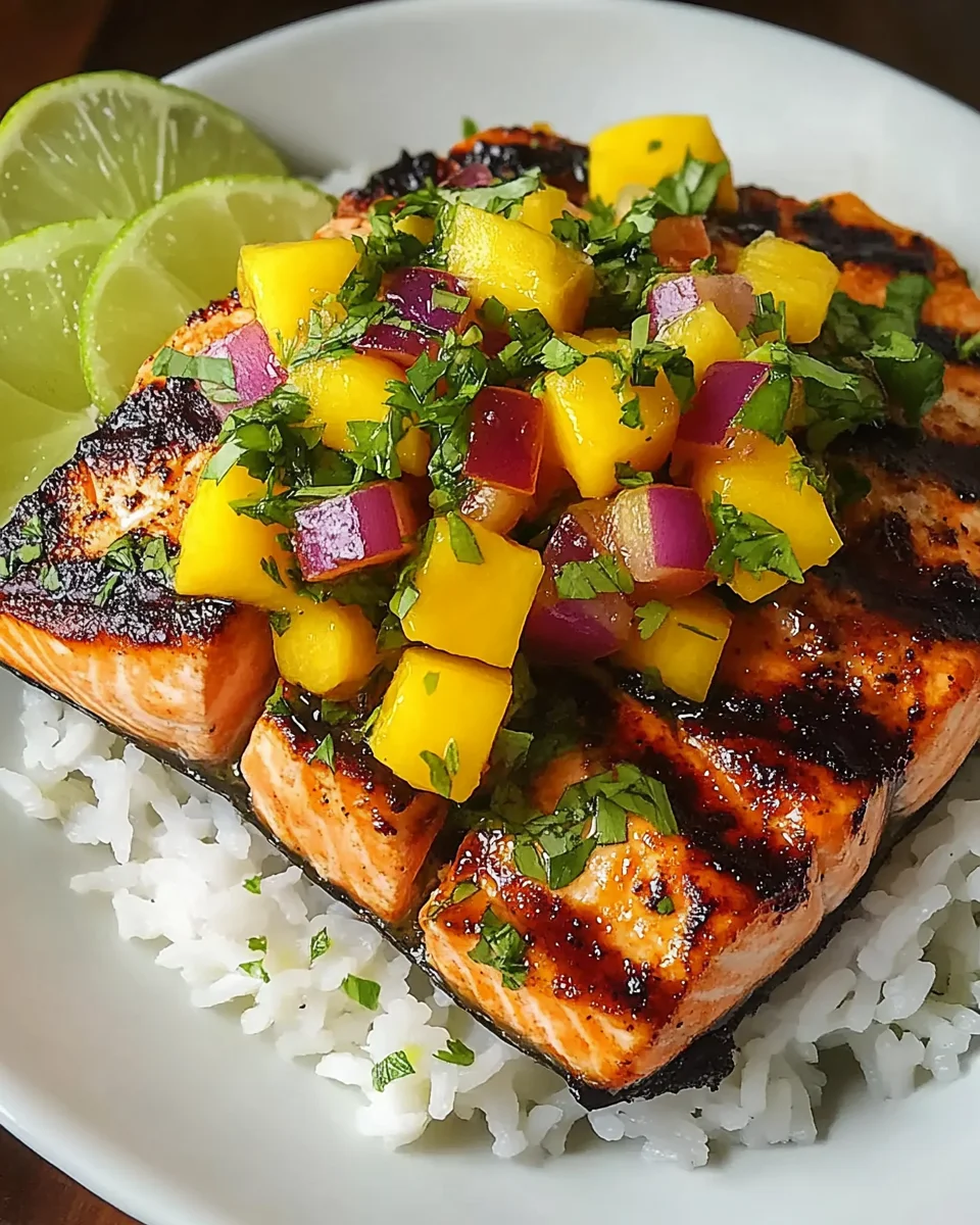 Grilled Salmon Mango Salsa