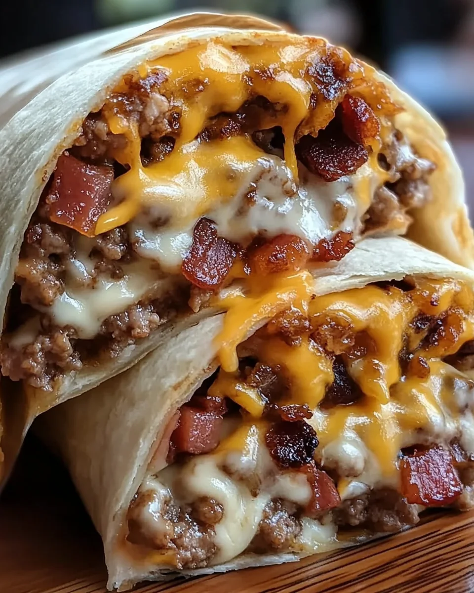 Huge Turkey Turkey Bacon Cheeseburger Burrito