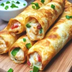 Jalapeno Popper Chicken Taquitos