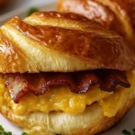 Killer Maple Mustard Croissant Breakfast Sandwiches