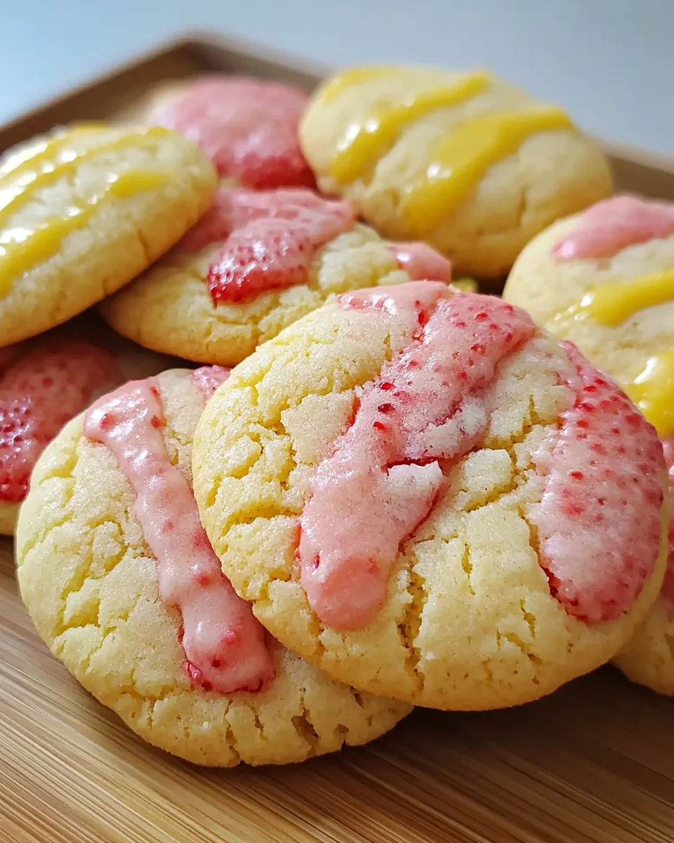 Lemon & Strawberry Pound Cookies