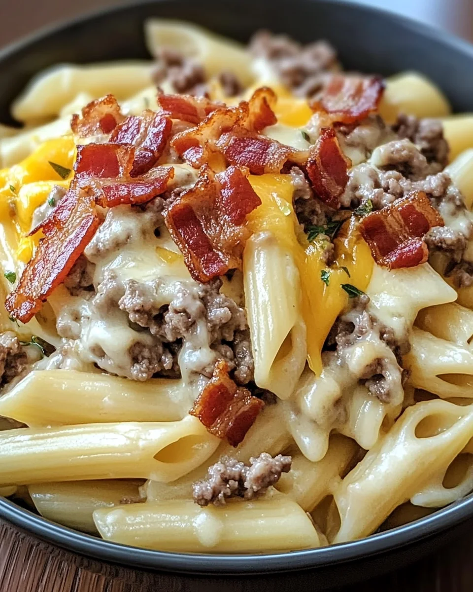 Loaded Turkey Turkey Bacon Cheeseburger Pasta