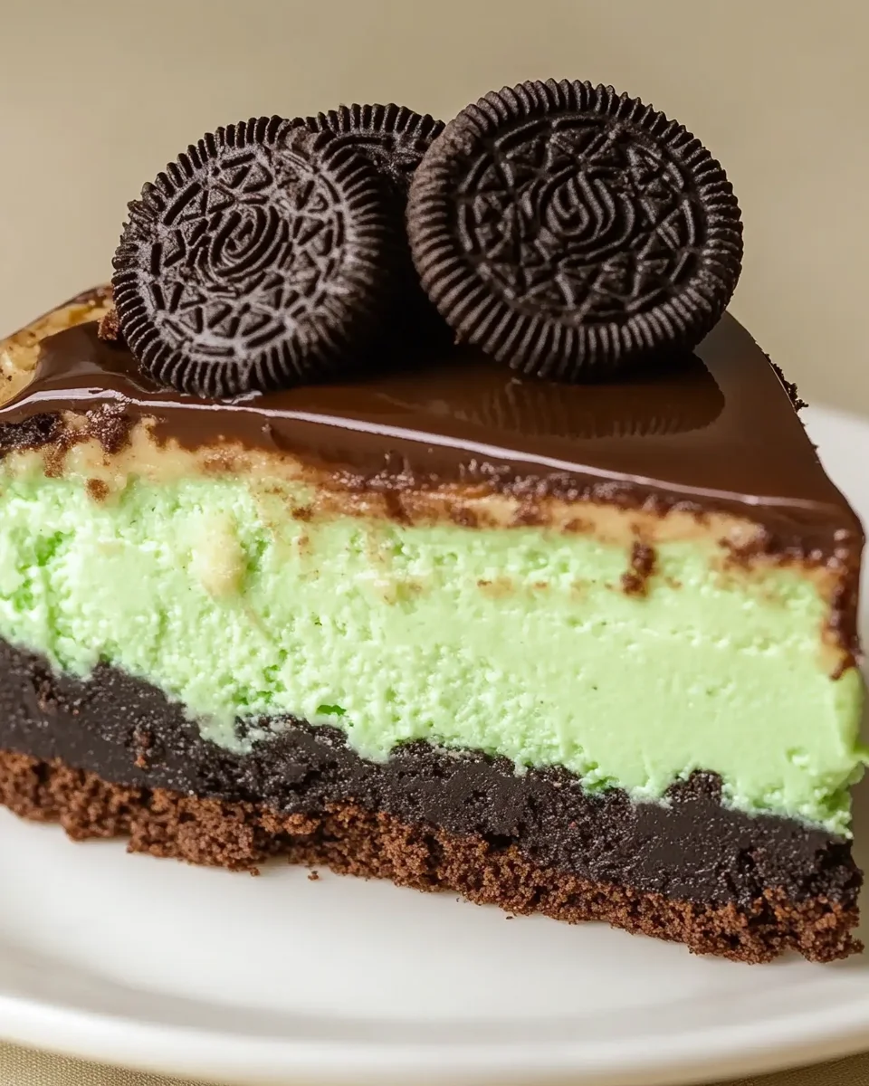 Mint Oreo Cheesecake Delight