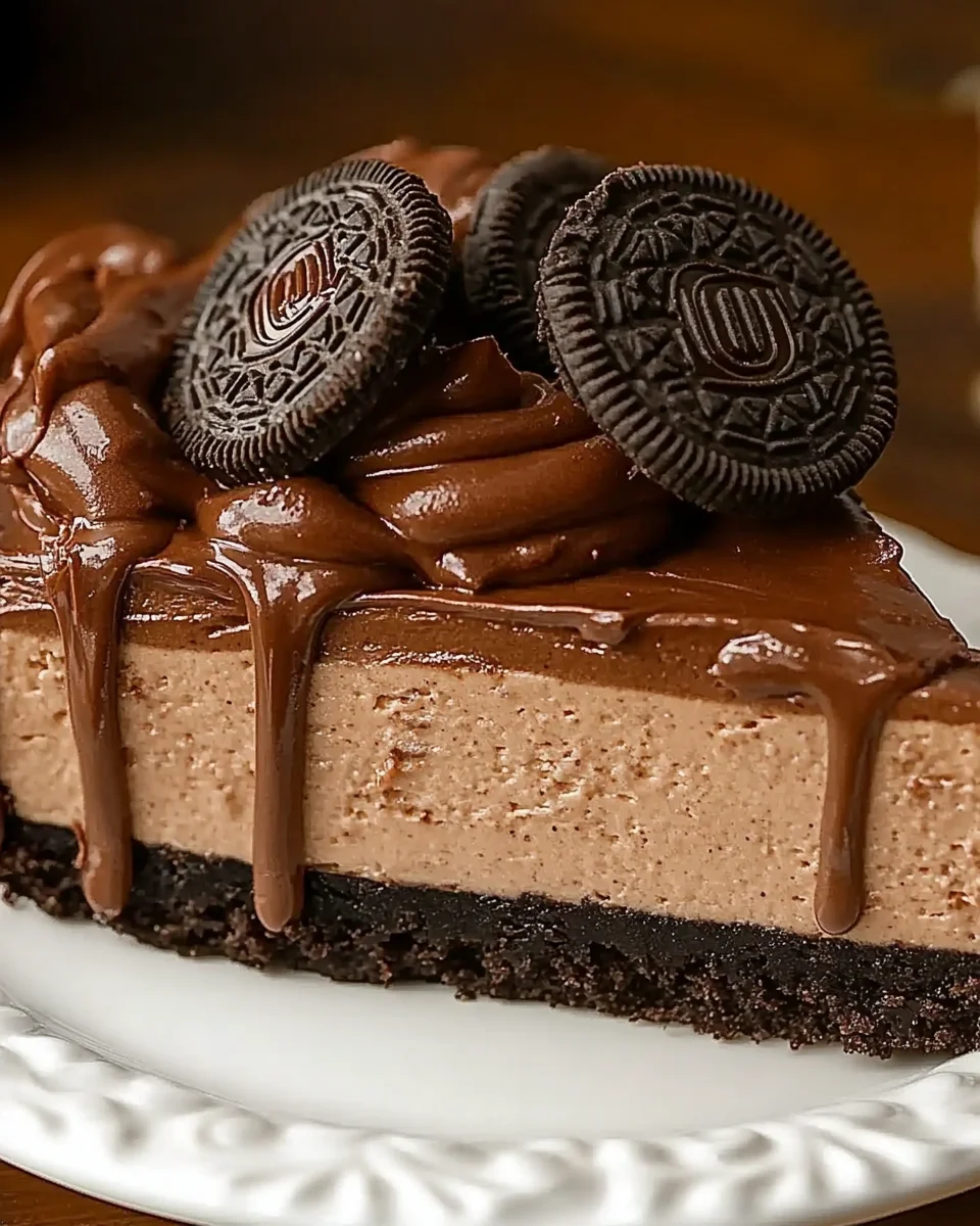 No Bake Oreo Nutella Cheesecake