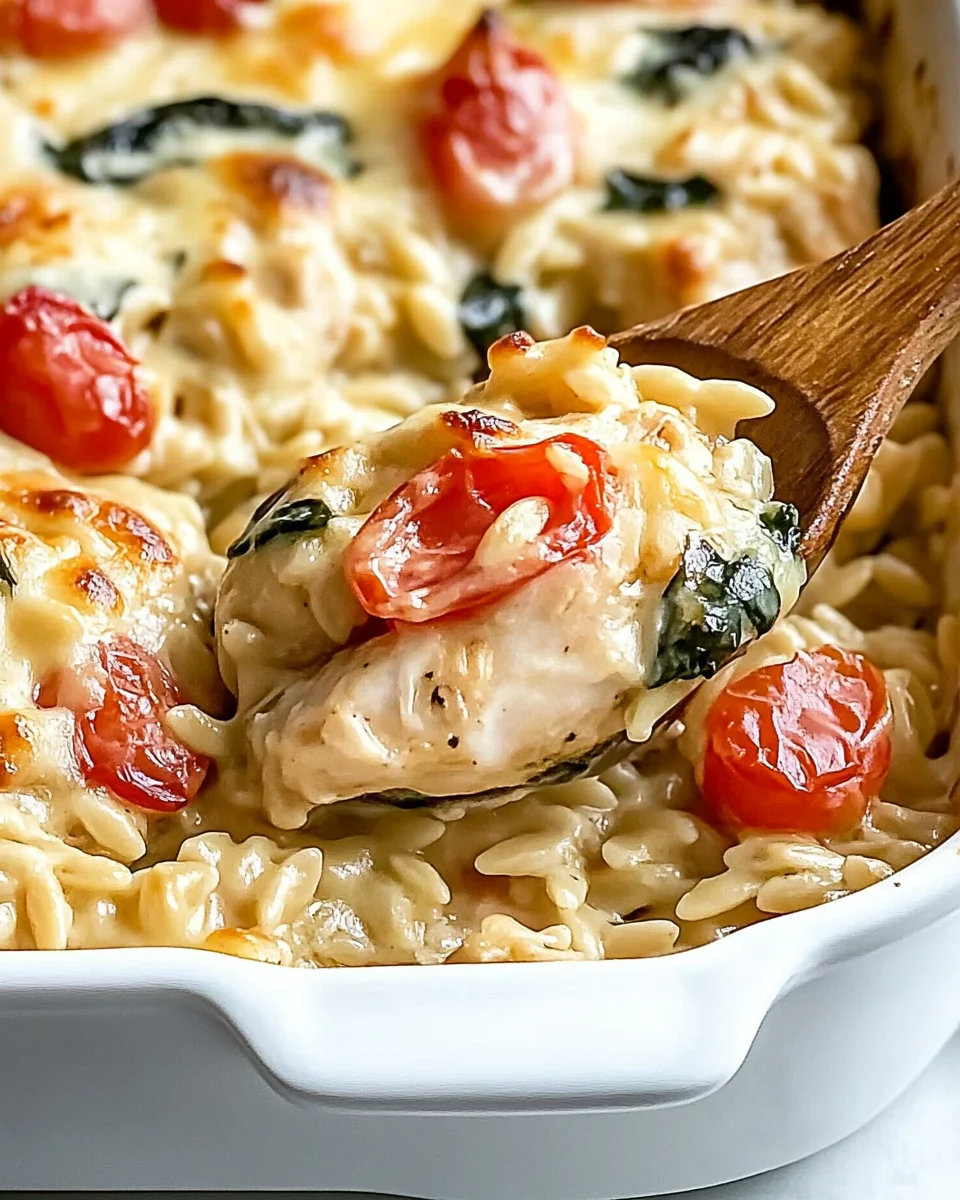 Orzo Tuscan Chicken Bake