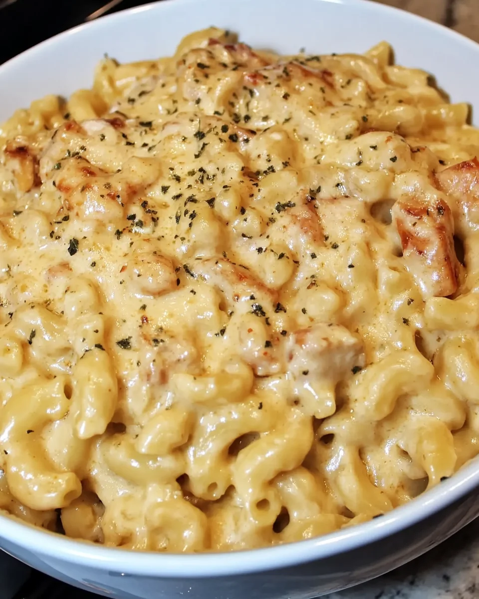 Parmesan Garlic Chicken Mac and Cheese