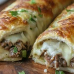 Philly Cheesesteak Stromboli