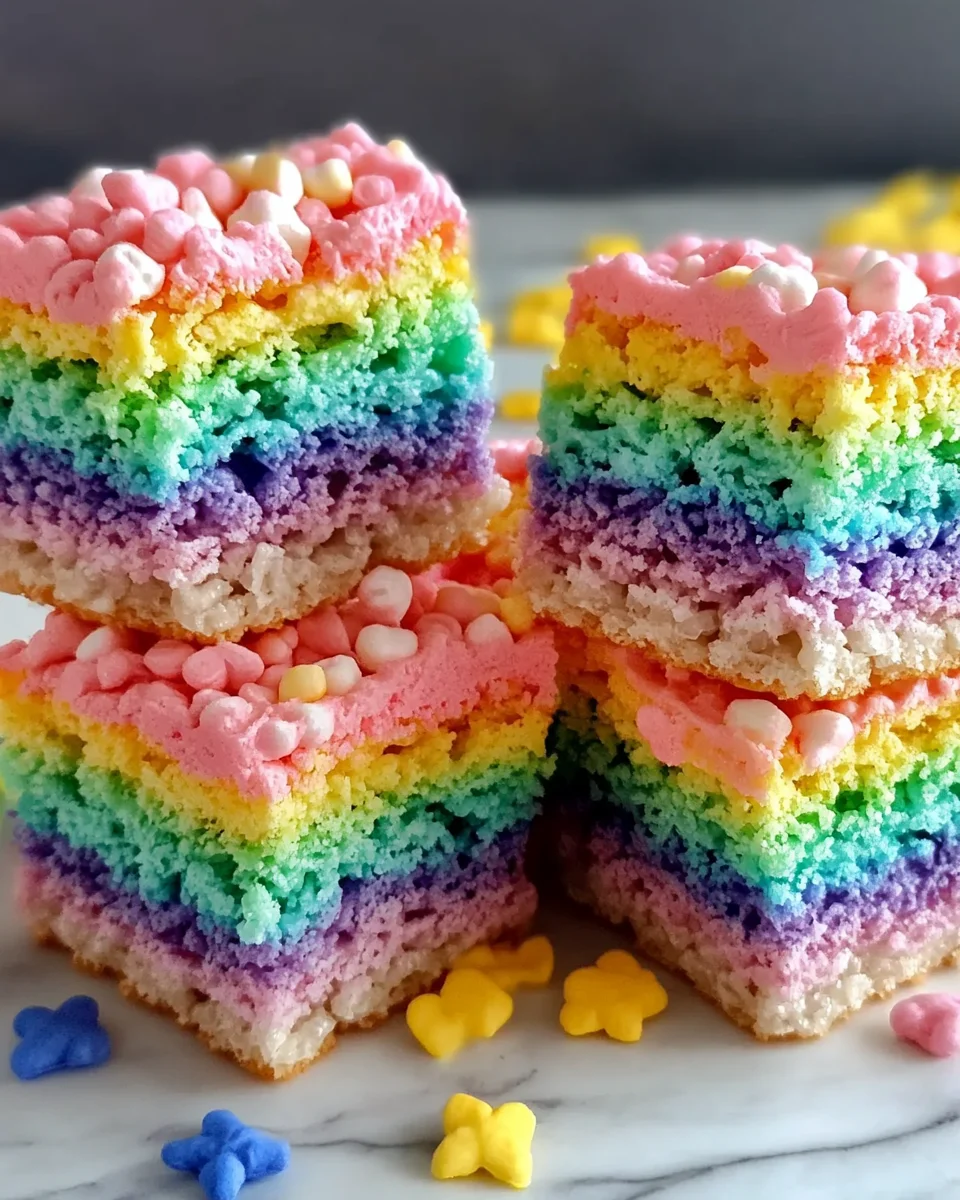 Rainbow Rice Krispie Treats