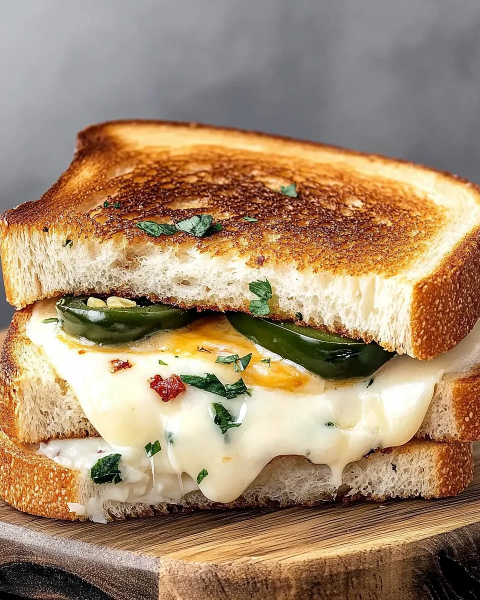 Roasted Jalapeno Popper Grilled Cheese