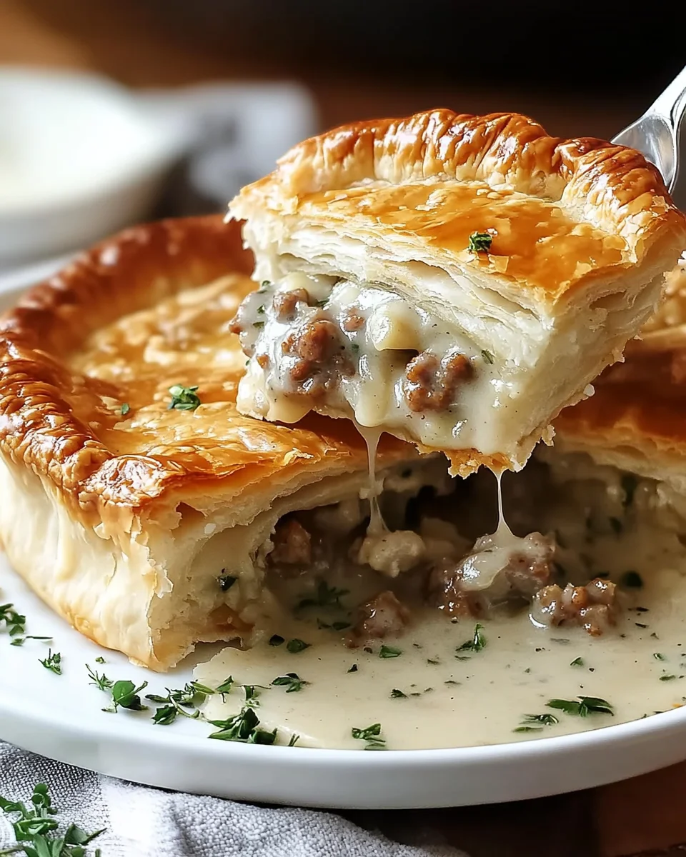 Sausage Gravy Puff Pie