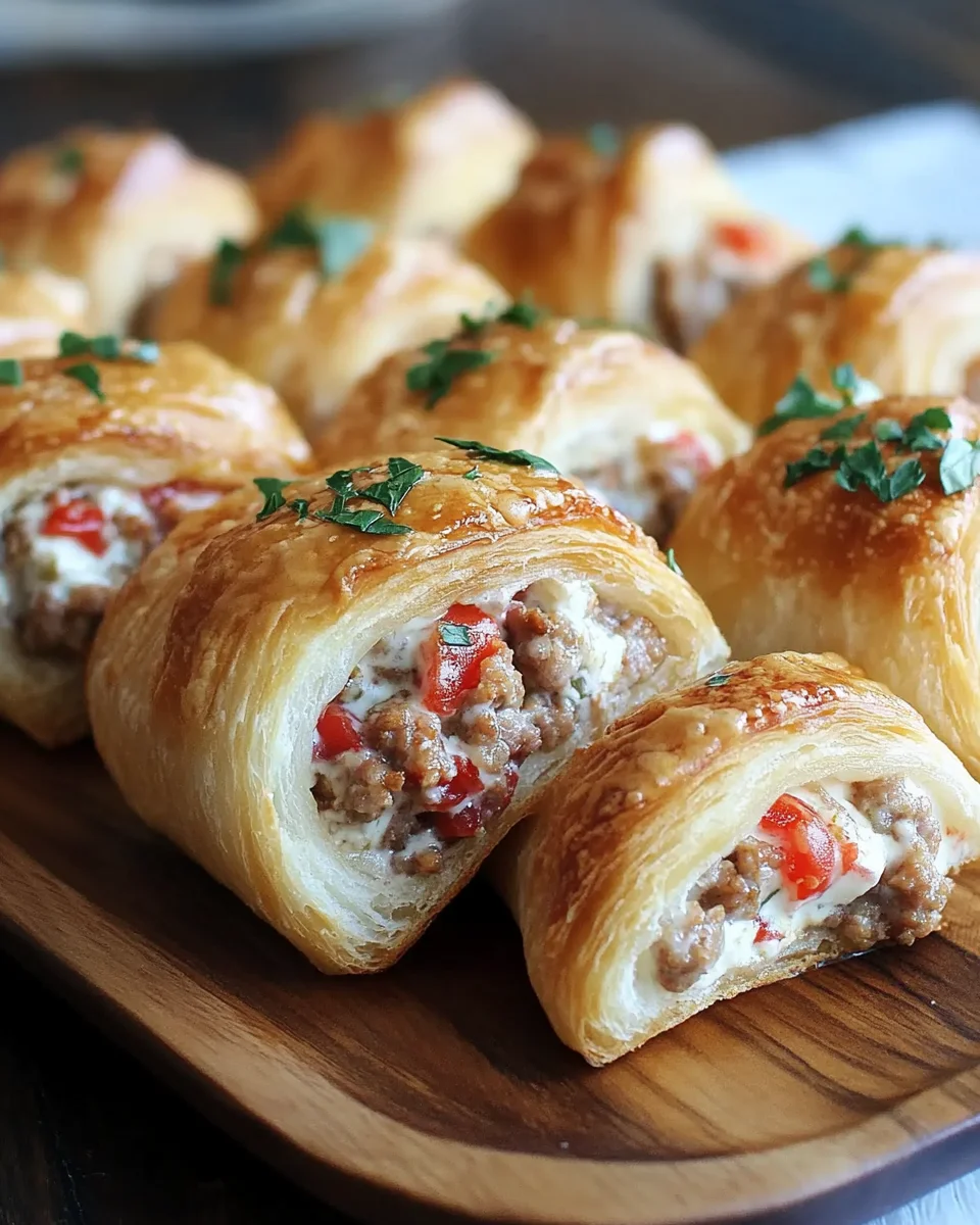 Sausage, Rotel & Cream Cheese Crescent Rolls