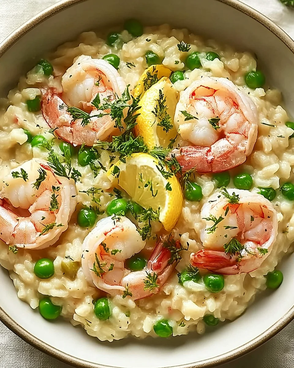 Shrimp Risotto with Peas