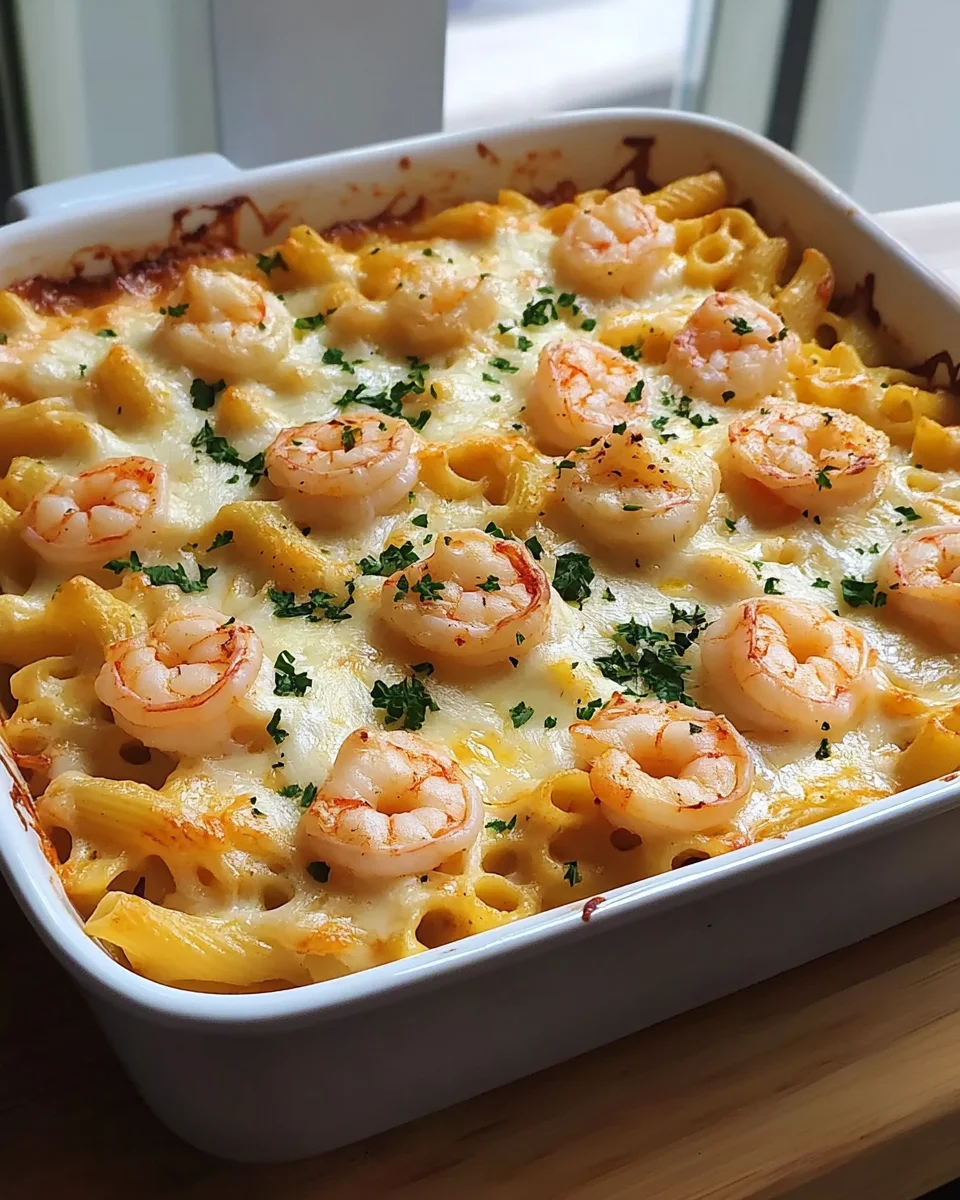 Shrimp Scampi Pasta Bake