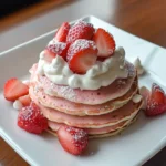 Strawberries and Cream Protein Pancakes