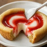 Strawberry Swirl Cheesecake Cookie Cups