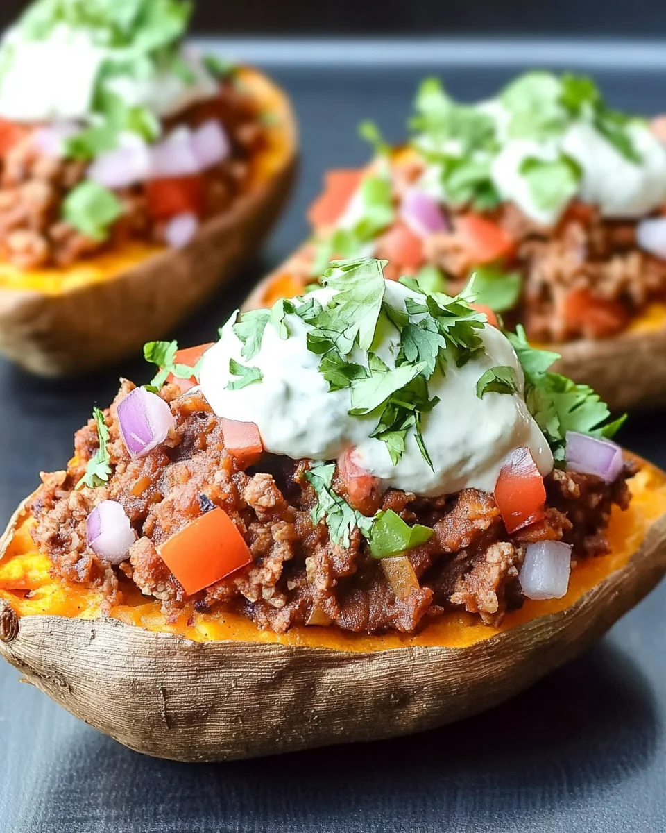Taco Stuffed Sweet Potatoes