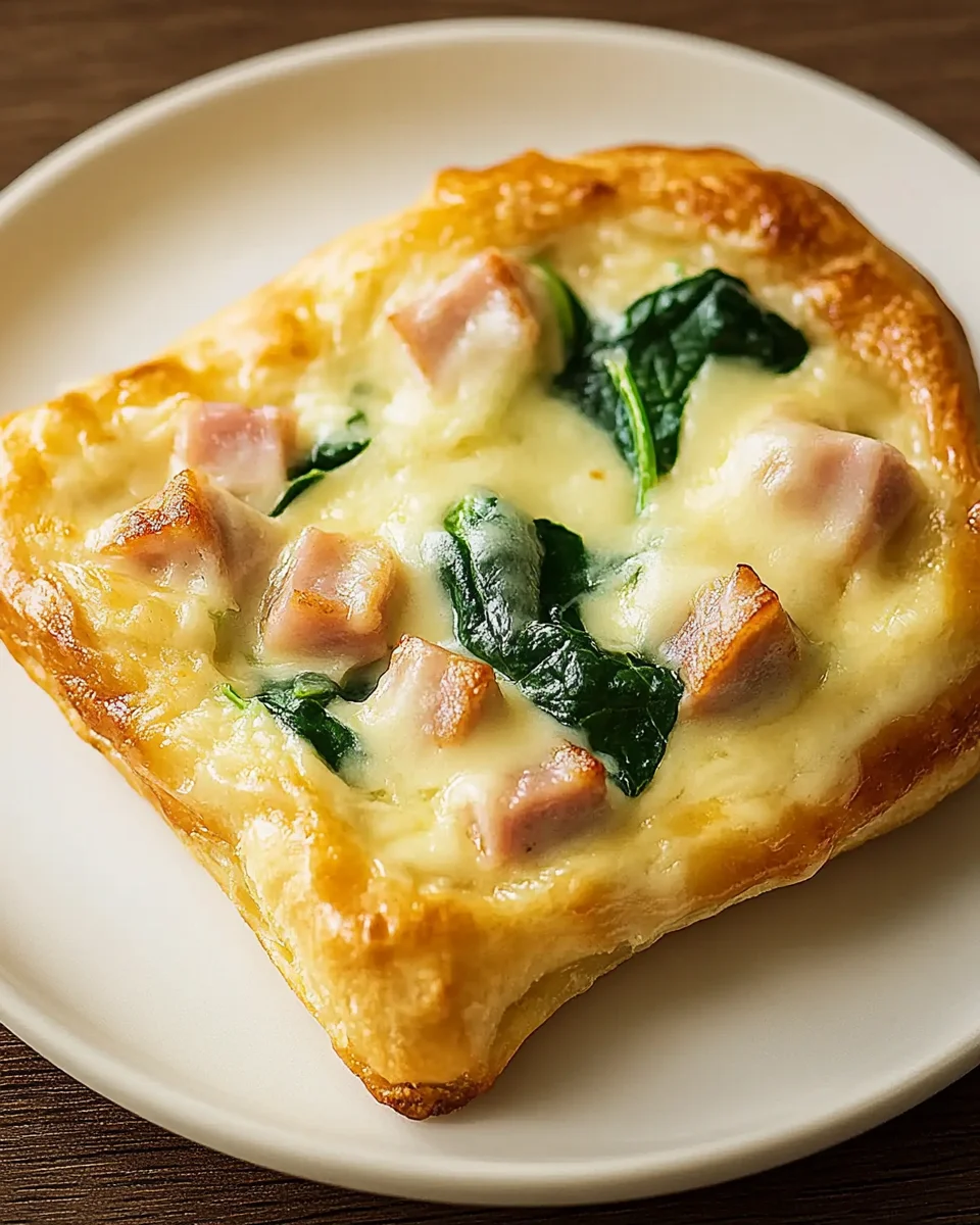 chicken ham and Cheese with Spinach