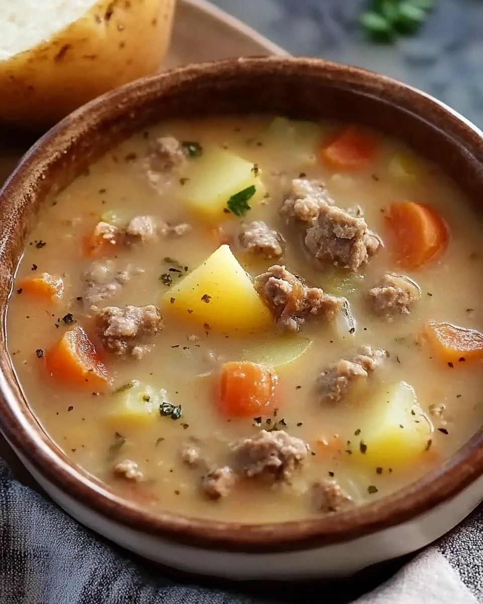 chicken hamburger Potato Soup