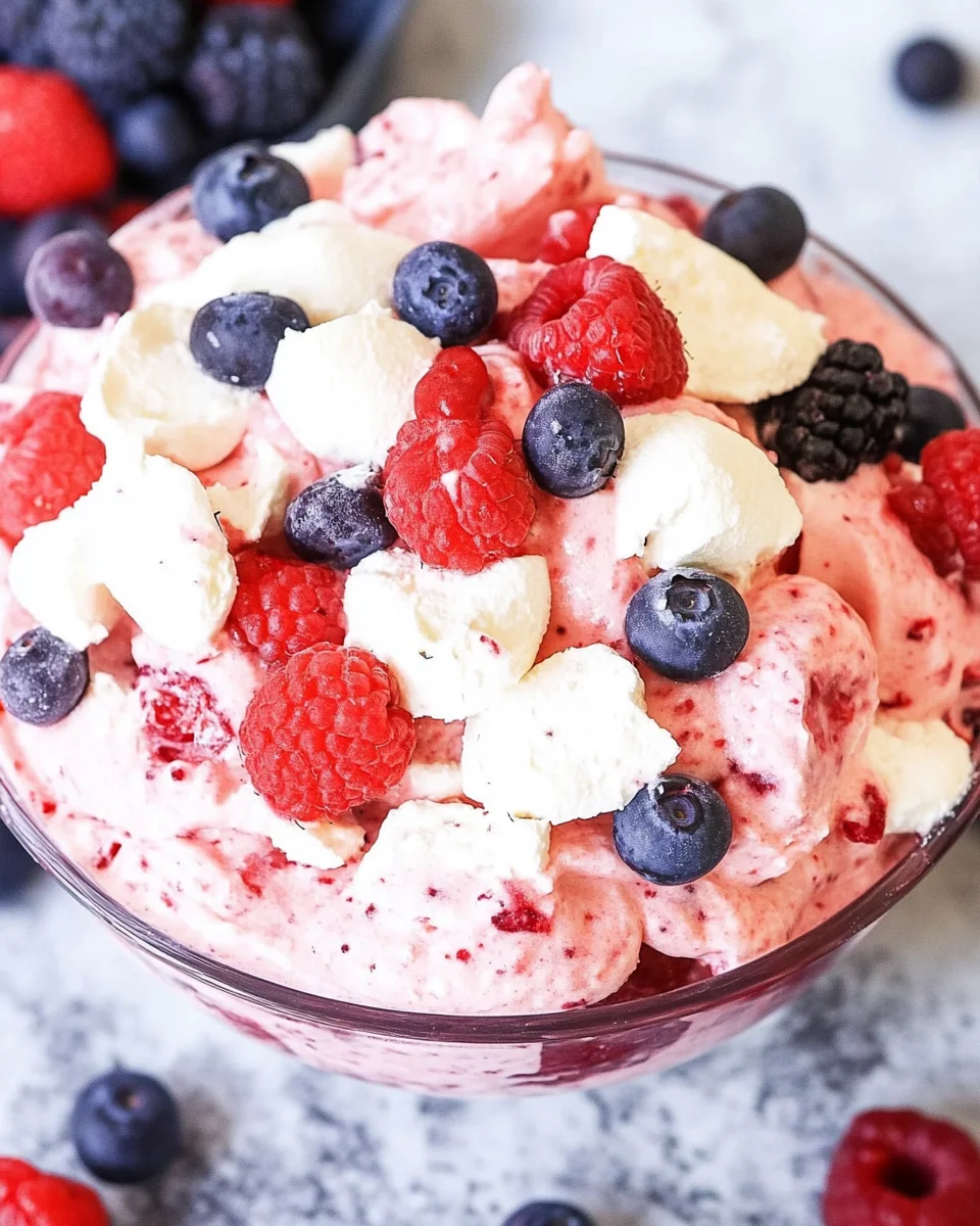 Berry Cheesecake Fluff Salad