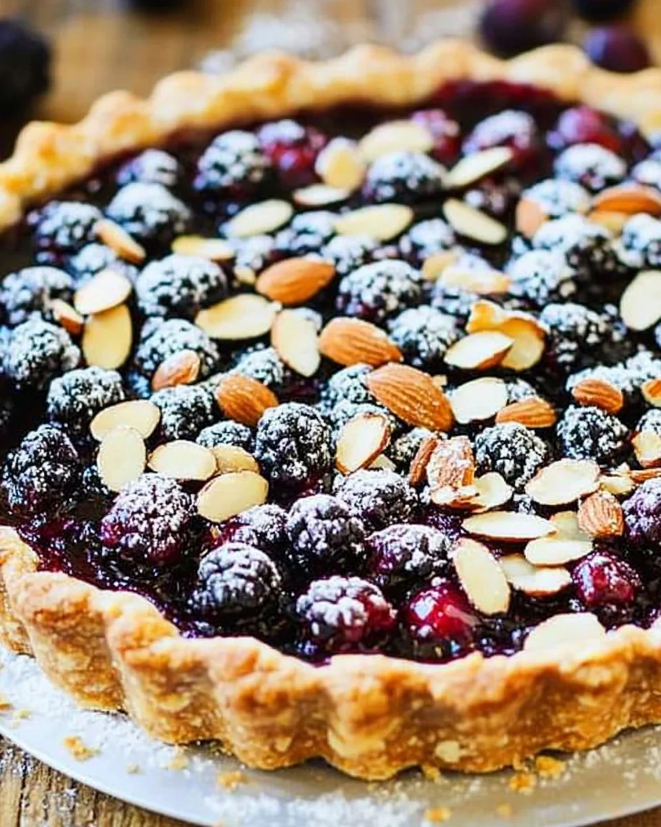 Blackberry Tart with Toasted Almonds