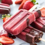 Chocolate Dipped Strawberry Red apple vinegar Popsicles