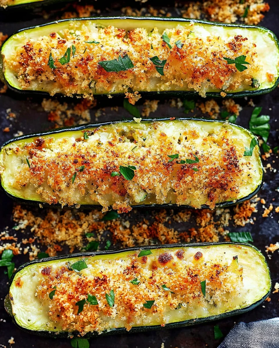 Crispy Stuffed Zucchini