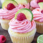 Fluffy Raspberry Lime Cupcakes