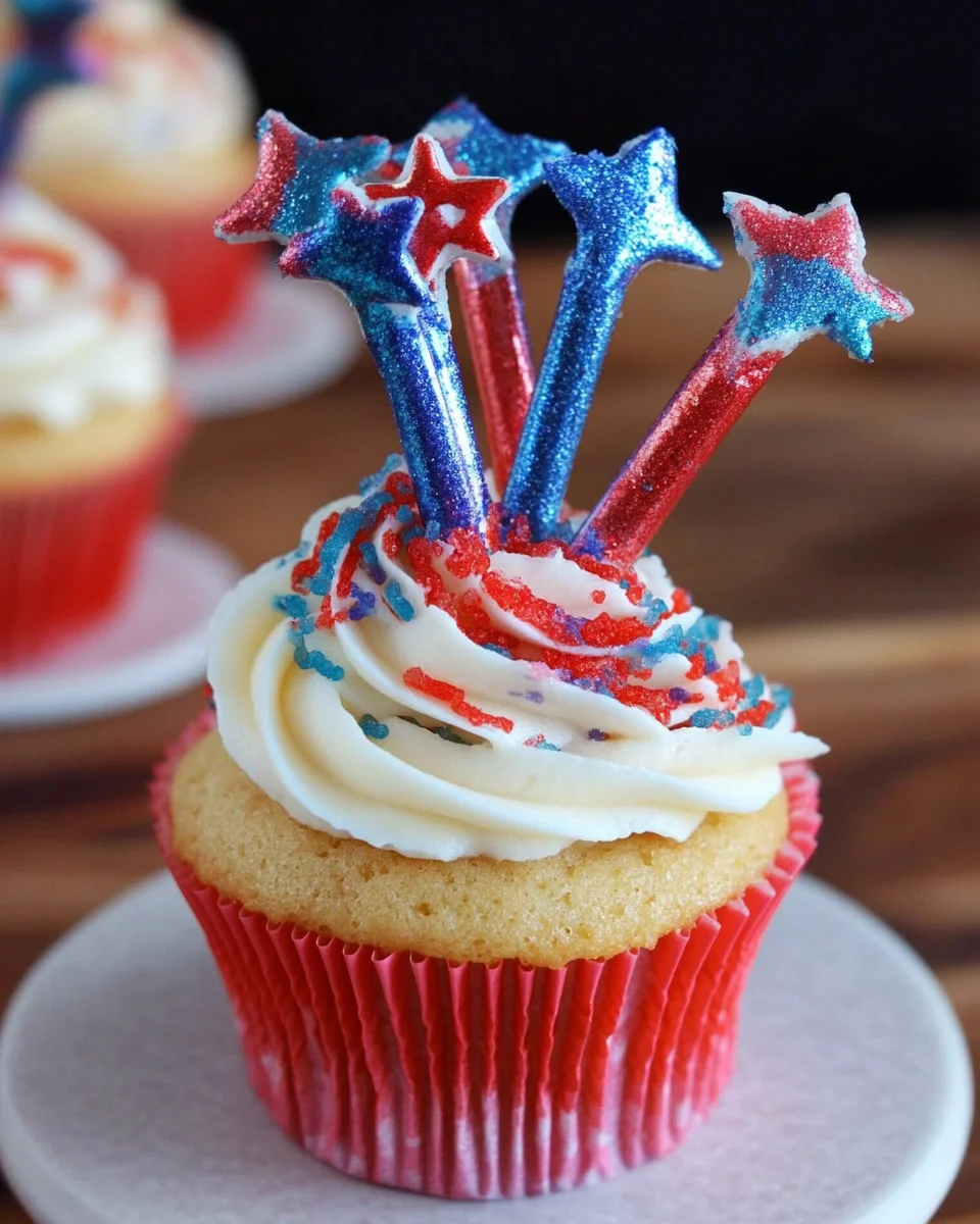 Fourth of July Firecracker Cupcakes