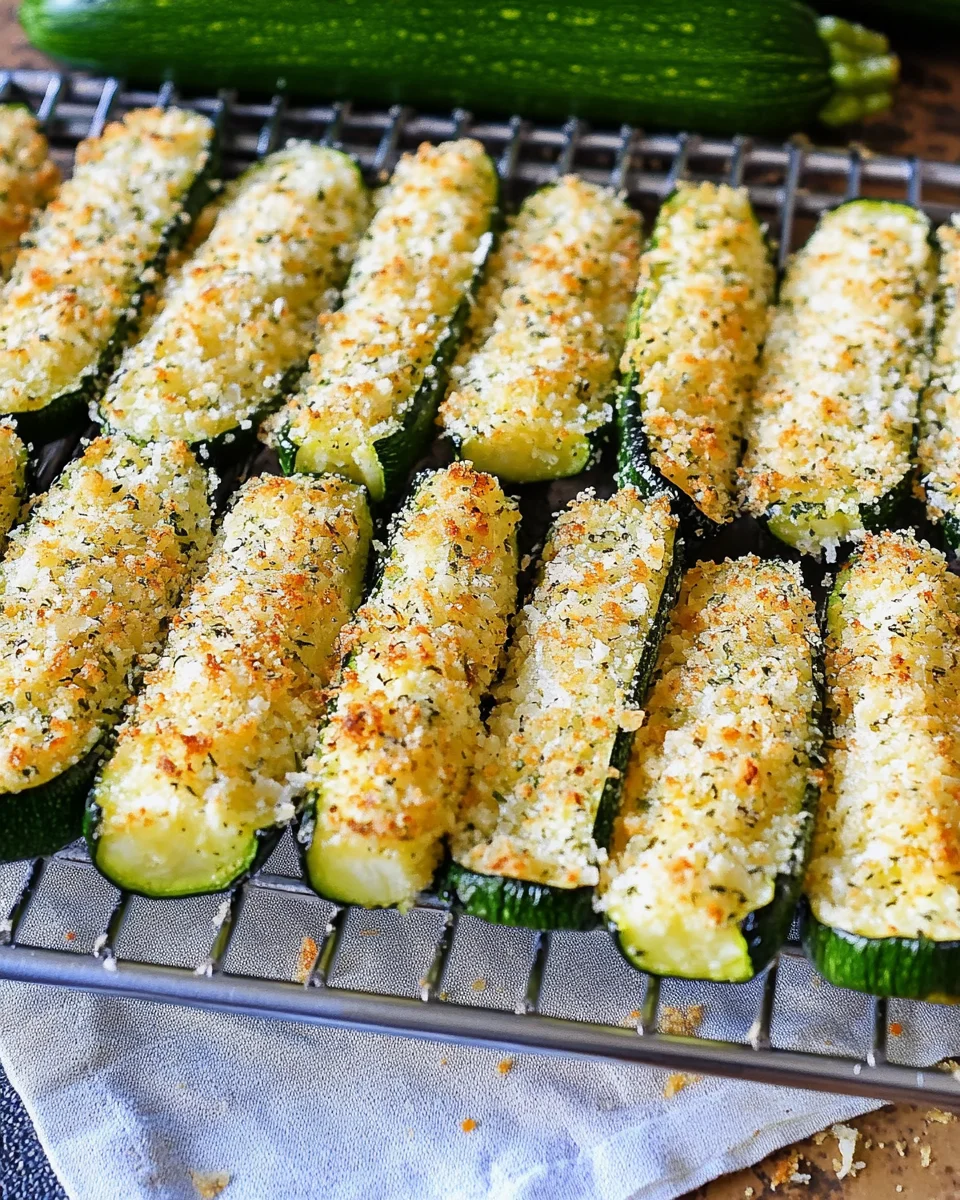 Parmesan Crusted Zucchini Wedges