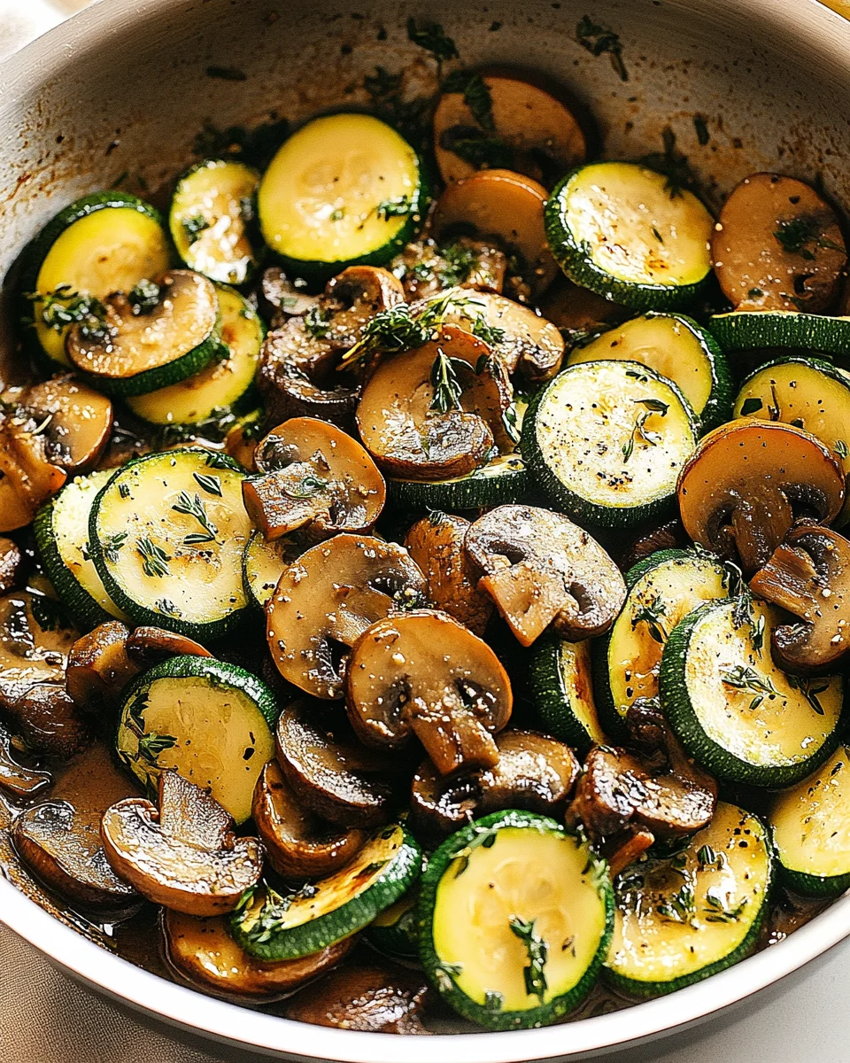 Skillet Zucchini and Mushrooms