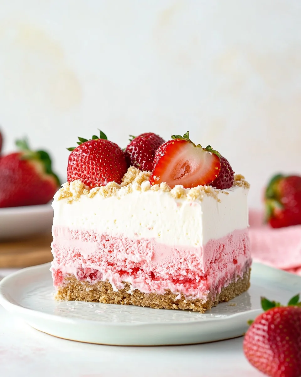 Strawberry Shortcake Ice Cream Cake