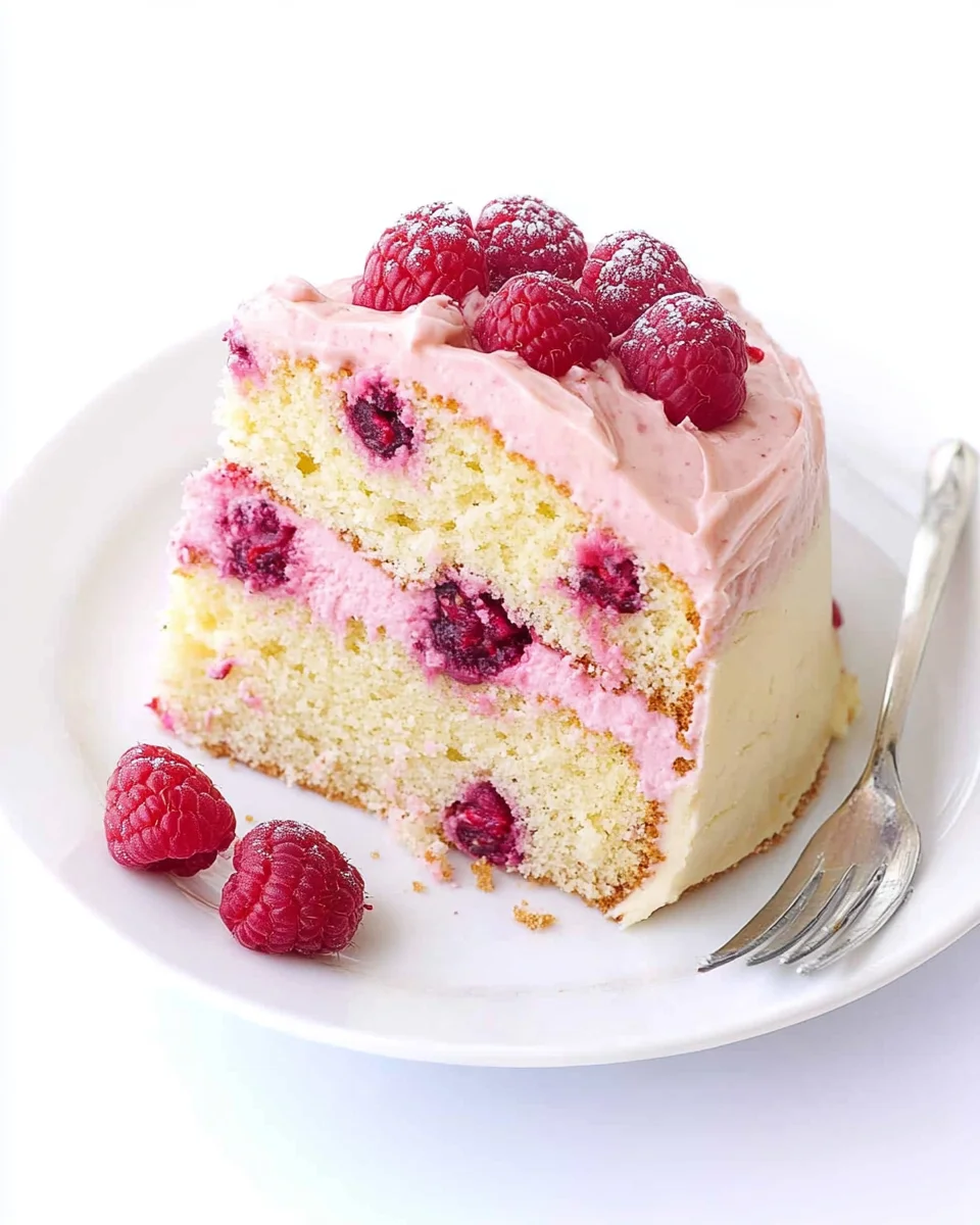 White Chocolate Raspberry Layer Cake