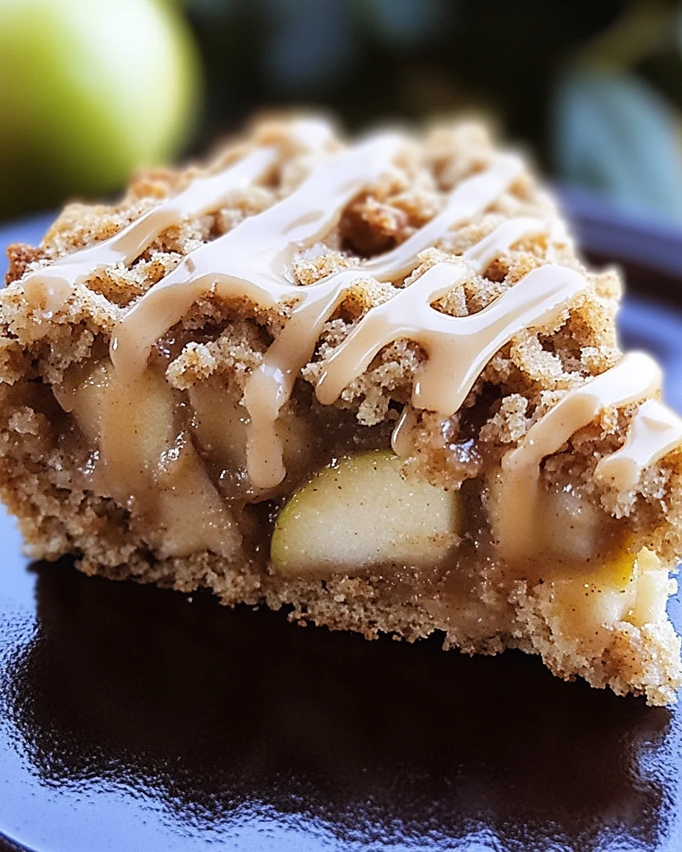 Apple Crumb Cake with Cinnamon Apple Drizzle