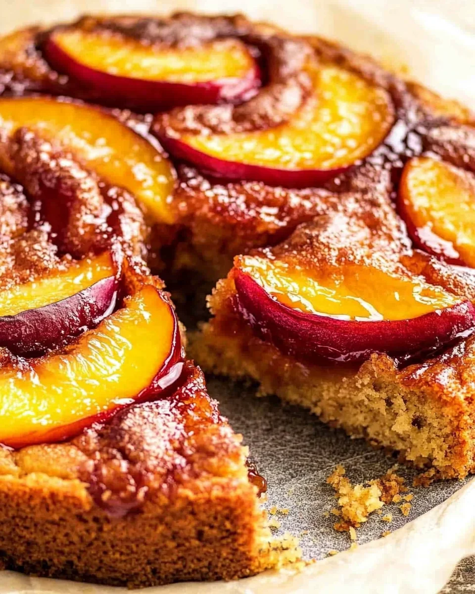 Bourbon Peach Upside-Down Cake
